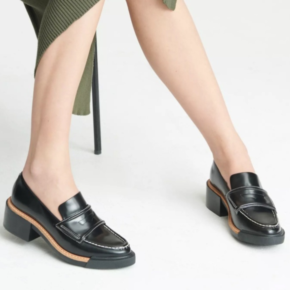 Rag & Bone ‘Antor’ loafers in black leather, size 7